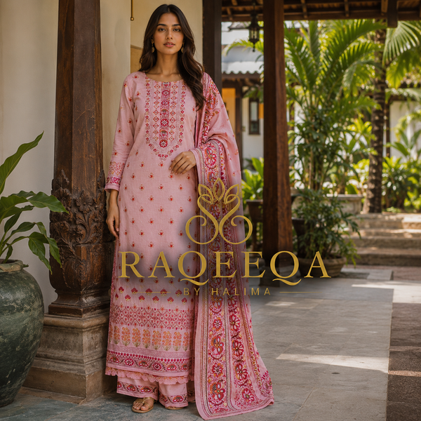 Pure Pakistani Lawn with Hand Embroidery Thread Work
