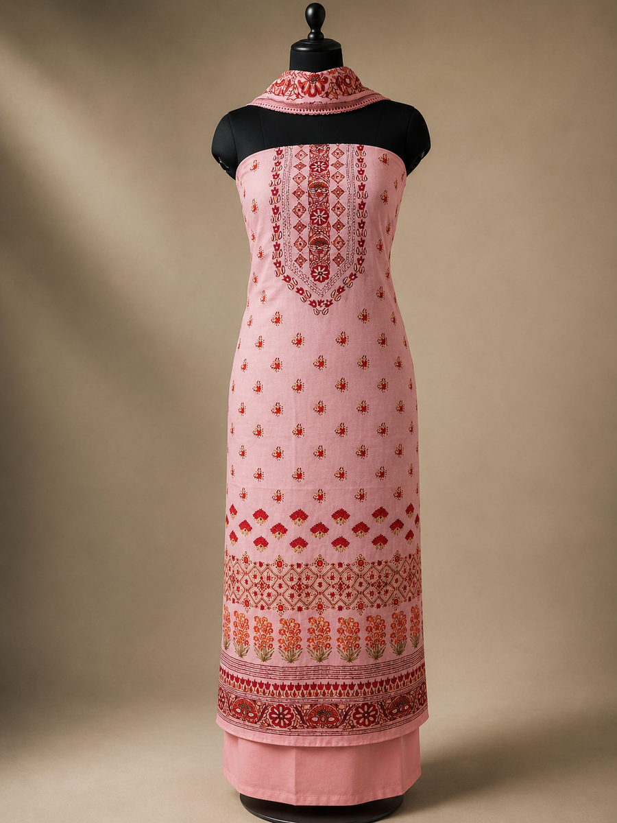 Pure Pakistani Lawn with Hand Embroidery Thread Work