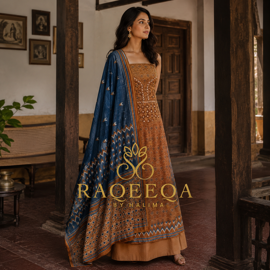 Pure Maheshwari Silk with Thread Work