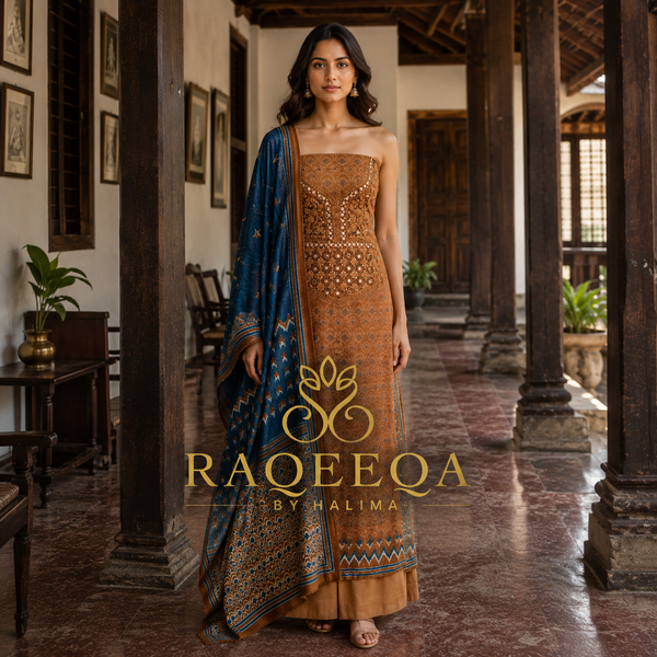 Pure Maheshwari Silk with Thread Work