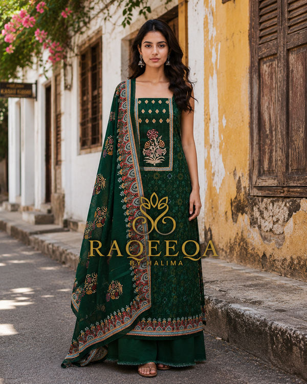 Semi Tussar Silk with Hand Work