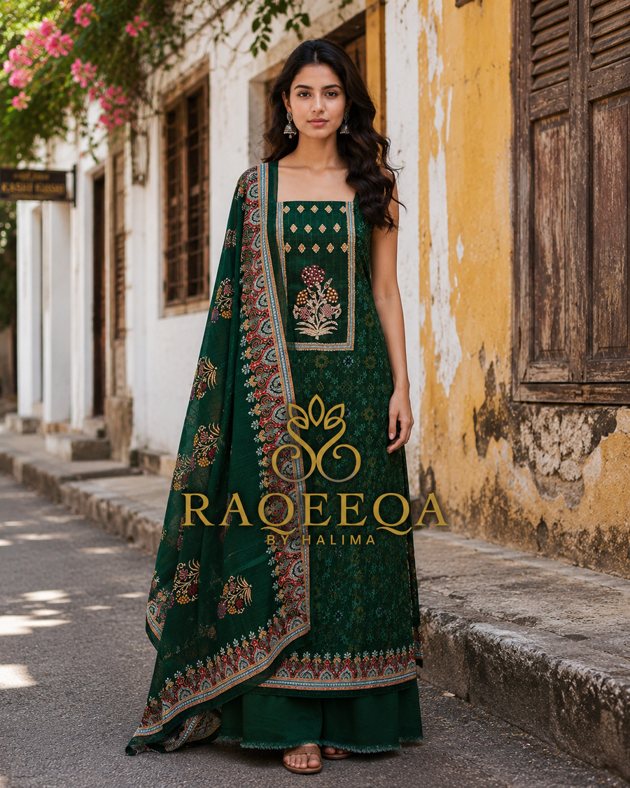 Semi Tussar Silk with Hand Work