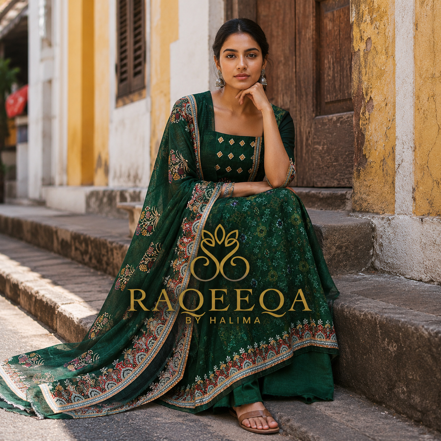 Semi Tussar Silk with Hand Work