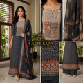 Tusser Silk with Peeta Work & Elegant Unique Embroidery
