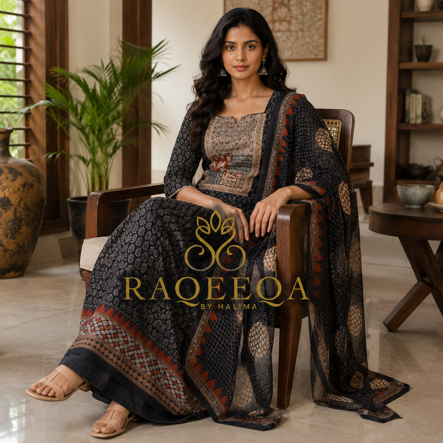 Tusser Silk with Peeta Work & Elegant Unique Embroidery