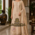 Pure Mul Chanderi Silk with Hand Embroidery & Banarasi Weaving