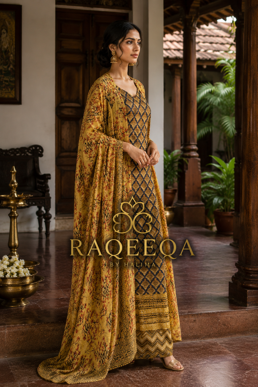 Premium Pure Modal Silk with Gajji Border & Traditional Bagru Hand Block Print
