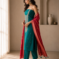 Crepe Silk with Handwork & Pure Soft Banarasi Dupatta