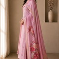 Pure Tusser Silk Top, Pant & Dupatta with Embroidery Work