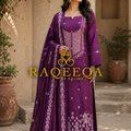 Premium Silk Blend Embroidered Butti Weave Salwar Material