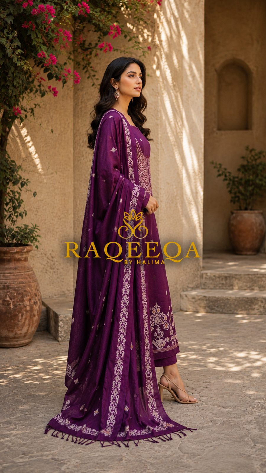 Premium Silk Blend Embroidered Butti Weave Salwar Material