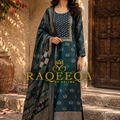 Tusser Silk Designer Handwork Salwar Material
