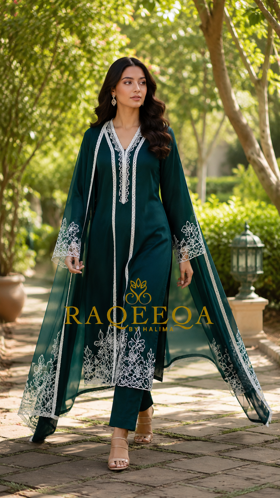 Appliqué Work Embroidery Semi Silk Salwar Material