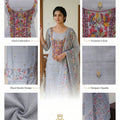 Linen Silk with Embroidery