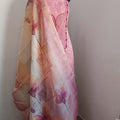 Pure Linen Cotton with Mirror Work & Hand Embroidery Floral Dupatta