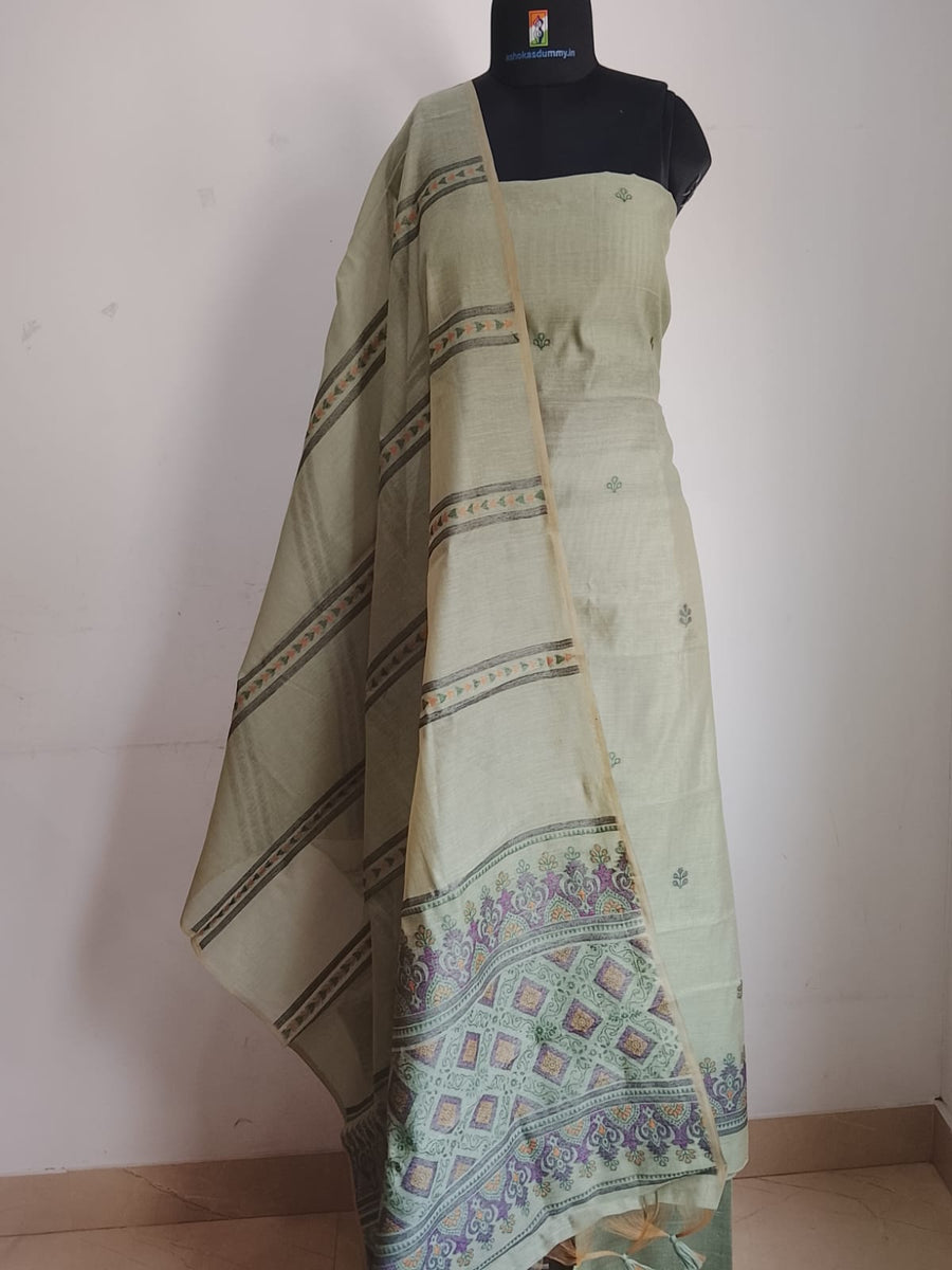 Jamdani Soft Premium Hand Weaving Embroidery – Unstitched Material