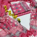 Linen Cotton Unstitched Salwar Suit Material