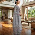 Linen Silk with Embroidery